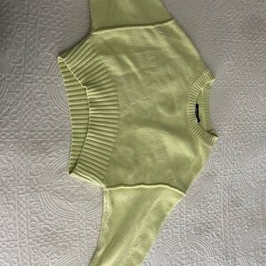 Urban Outfitters long sleeve yellow cropped sweater